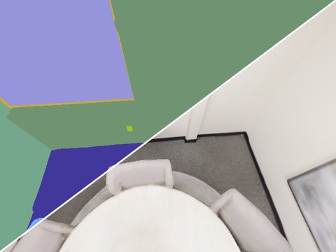 Apartment-2, agent 1: semantic and RGB